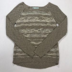 NEW Maurices Brown and Tan Knit Sweater